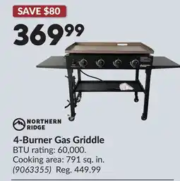 Princess Auto 4-Burner Gas Griddle offer