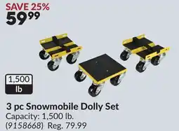 Princess Auto 3 pc Snowmobile Dolly Set offer