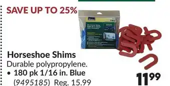 Princess Auto Horseshoe Shims offer