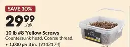 Princess Auto 10 lb #8 Yellow Screws 1,000 pk 3 in offer
