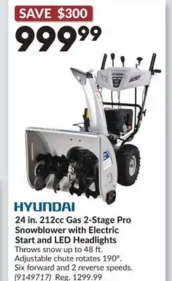 Princess Auto 24 in. 212cc Gas 2-Stage Pro Snowblower with Electric Start and LED Headlights offer