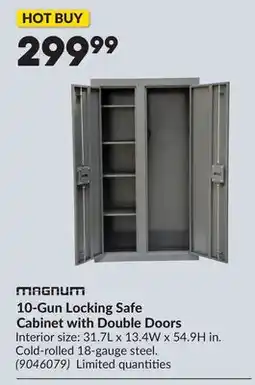 Princess Auto 10-Gun Locking Safe Cabinet with Double Doors offer