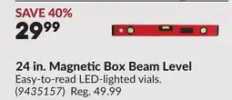 Princess Auto 24 in. Magnetic Box Beam Level offer