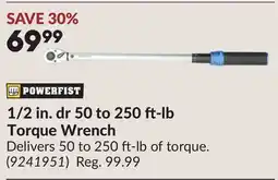 Princess Auto 1/2 in. dr 50 to 250 ft-lb Torque Wrench offer