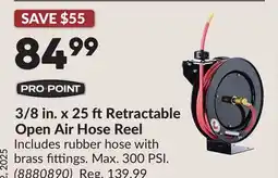 Princess Auto 3/8 in. x 25 ftRetractable Open Air Hose Reel offer