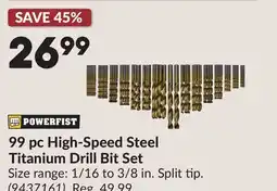 Princess Auto 99 pc High-Speed Steel Titanium Drill Bit Set offer