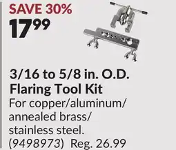 Princess Auto 3/16 to 5/8 in. O.D. Flaring Tool Kit offer