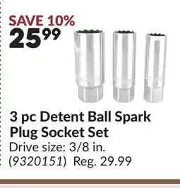 Princess Auto 3 pc Detent Ball Spark Plug Socket Set offer