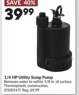 Princess Auto 1/4 HP Utility Sump Pump offer