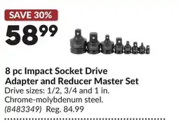 Princess Auto 8 pc Impact Socket Drive Adapter and Reducer Master Set offer