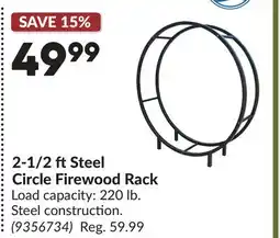 Princess Auto 2-1/2 ftSteel Circle Firewood Rack offer