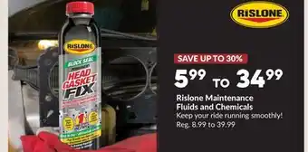 Princess Auto Rislone Maintenance Fluids and Chemicals offer