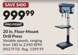 Princess Auto 20 in. Floor-Mount Drill Press offer