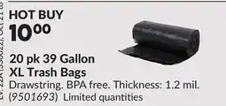 Princess Auto 20 pk 39 Gallon XL Trash Bags offer