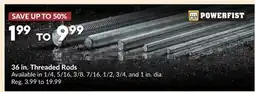 Princess Auto 36 in. Threaded Rods offer
