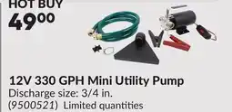 Princess Auto 12V 330 GPH Mini Utility Pump offer