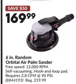 Princess Auto 6 in. Random Orbital Air Palm Sander offer