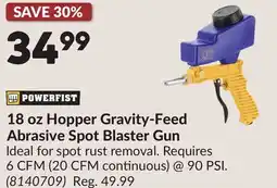 Princess Auto 18 oz Hopper Gravity-Feed Abrasive Spot Blaster Gun offer