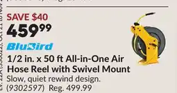 Princess Auto 1/2 in. x 50 ftAll-in-One Air Hose Reel with Swivel Mount offer