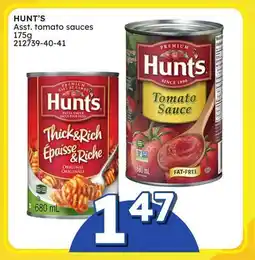 Rossy HUNT'S Asst. tomato sauces offer