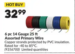 Princess Auto 6 pc 14 Gauge 25 Assorted Primary Wire offer