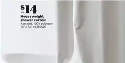 Giant Tiger Heavyweight shower curtain offer