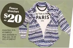 Giant Tiger fleece shacket offer