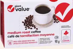 Giant Tiger Giant Value coffee pods offer