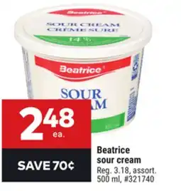 Giant Tiger Beatrice sour cream offer