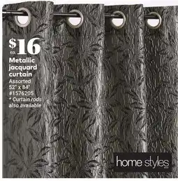 Giant Tiger Metallic jacquard curtain offer