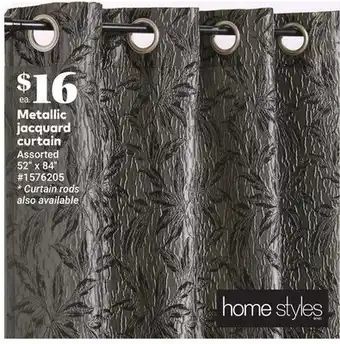Giant Tiger Metallic jacquard curtain offer
