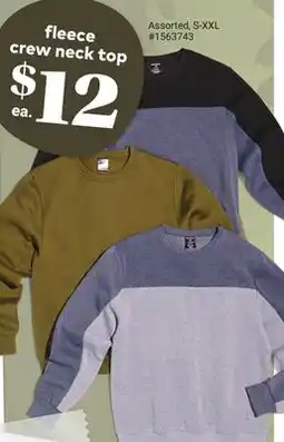 Giant Tiger fleece crew neck top offer