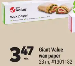 Giant Tiger Giant Value wax paper offer