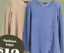 Giant Tiger Fashion tops offer