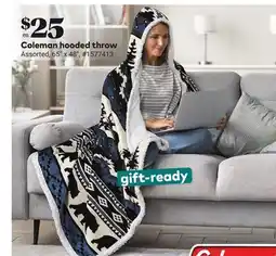 Giant Tiger Coleman hooded throw offer