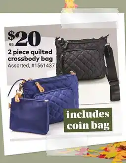 Giant Tiger 2 piece quilted crossbody bag offer