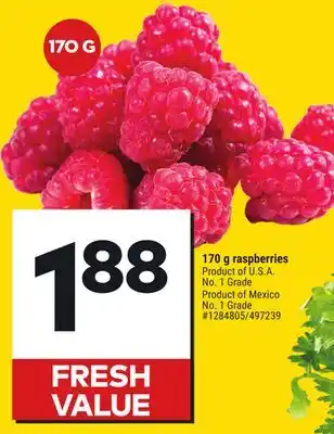 Giant Tiger 170 g raspberries offer