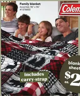 Giant Tiger Family blanket offer