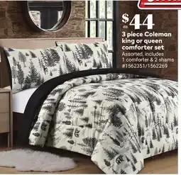 Giant Tiger 3 piece Coleman king or queen comforter set offer