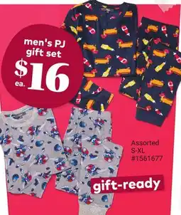 Giant Tiger men's PJ gift set offer