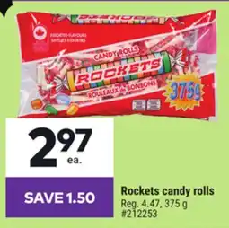 Giant Tiger Rockets candy rolls offer