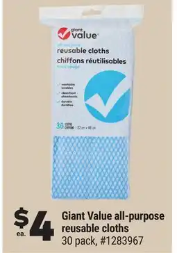 Giant Tiger Giant Value all-purpose reusable cloths offer