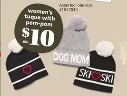 Giant Tiger women's tuque with pom-pom offer