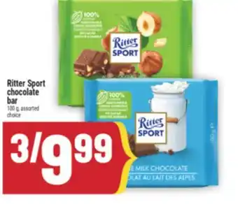 Marché Adonis Ritter Sport chocolate bar offer