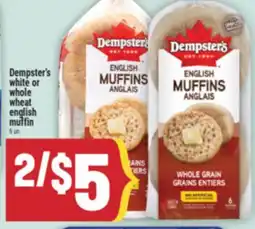 Marché Adonis Dempster's white or whole wheat english muffin offer