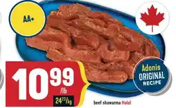 Marché Adonis Beef shawarma Halal offer