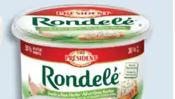 Marché Adonis Président Rondelé cheese offer