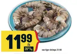 Marché Adonis Raw tiger shrimps 31/40 offer
