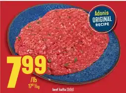 Marché Adonis Beef kafta Halal offer