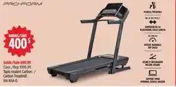 Canadian Tire PRO FORM Carbon Treadmill offer
